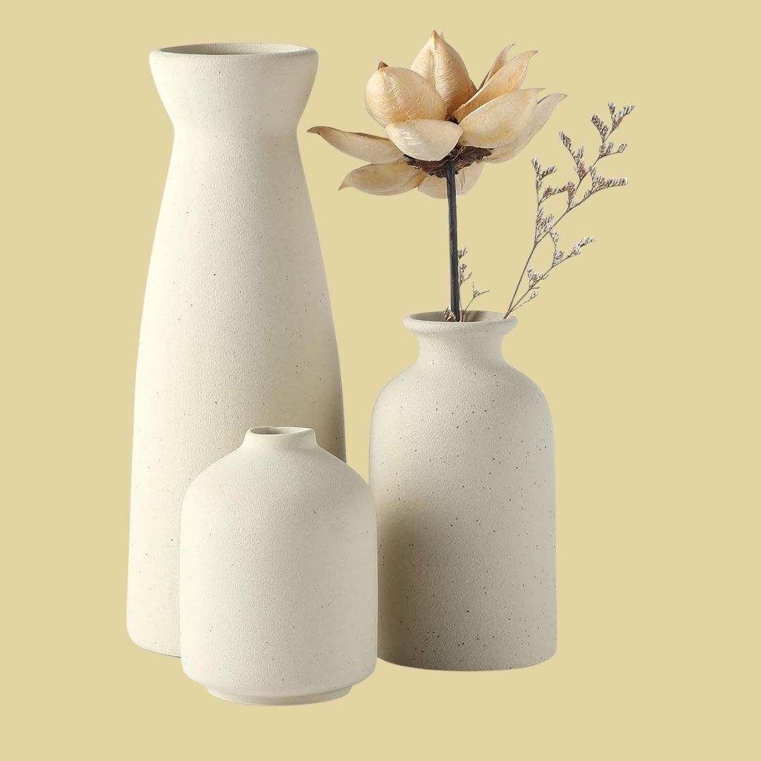 Lars - Decoratieve Keramieken Vaasjes Set