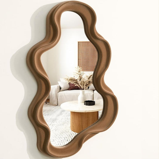 Millan - Stijlvolle Asymmetrische Wandspiegel met Golvend Frame