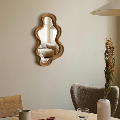 Millan - Stijlvolle Asymmetrische Wandspiegel met Golvend Frame